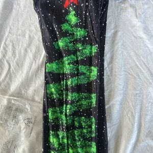 Christmas Tree themed leggings for Adults.  New, Size Large